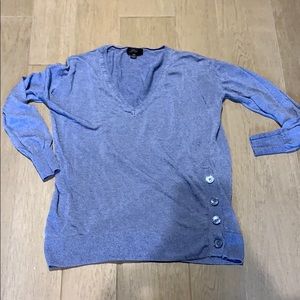 jcrew blue button sweater